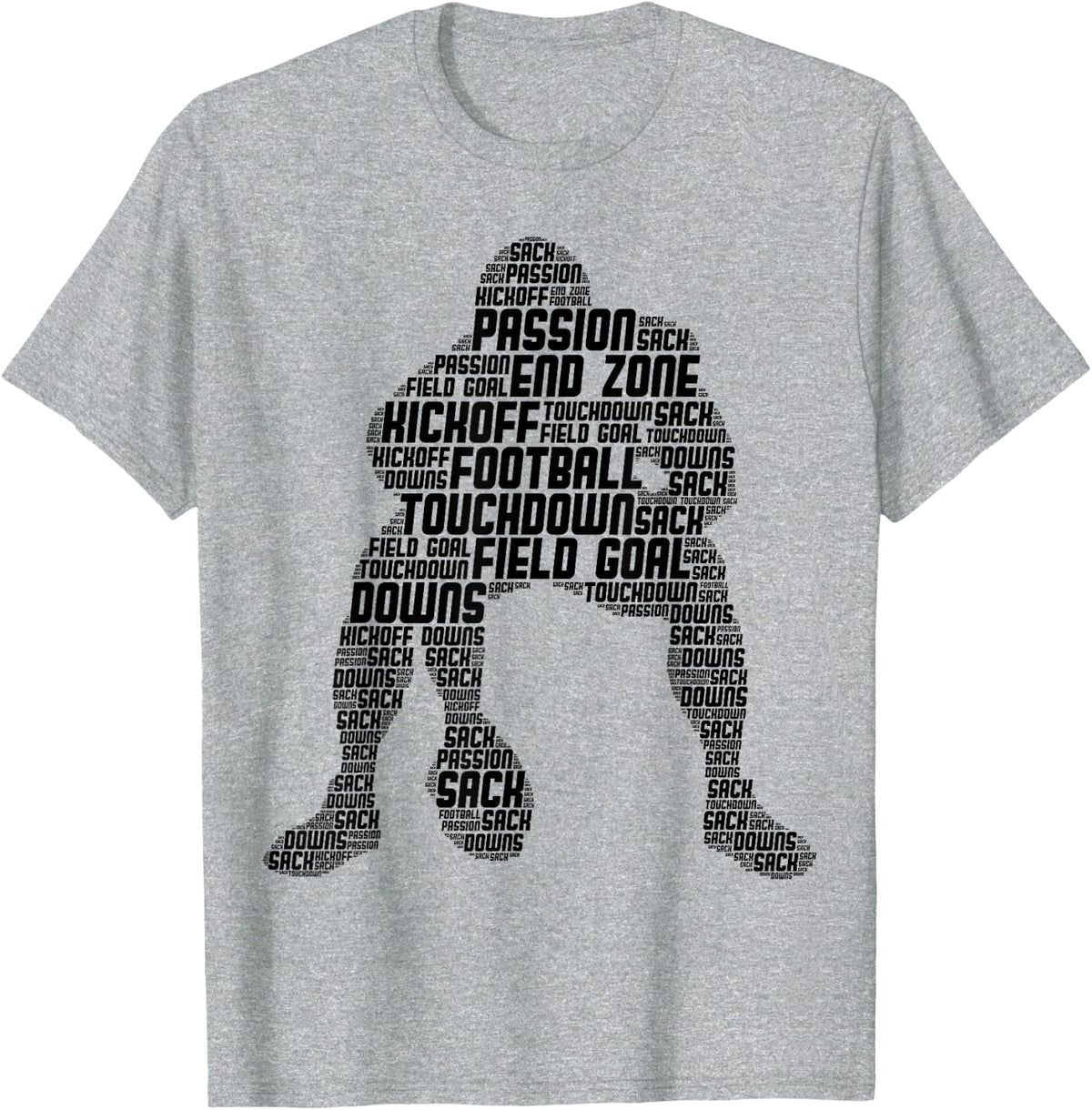 Football Lineman American Football Men Kids Boys T-Shirt - Heather Grey