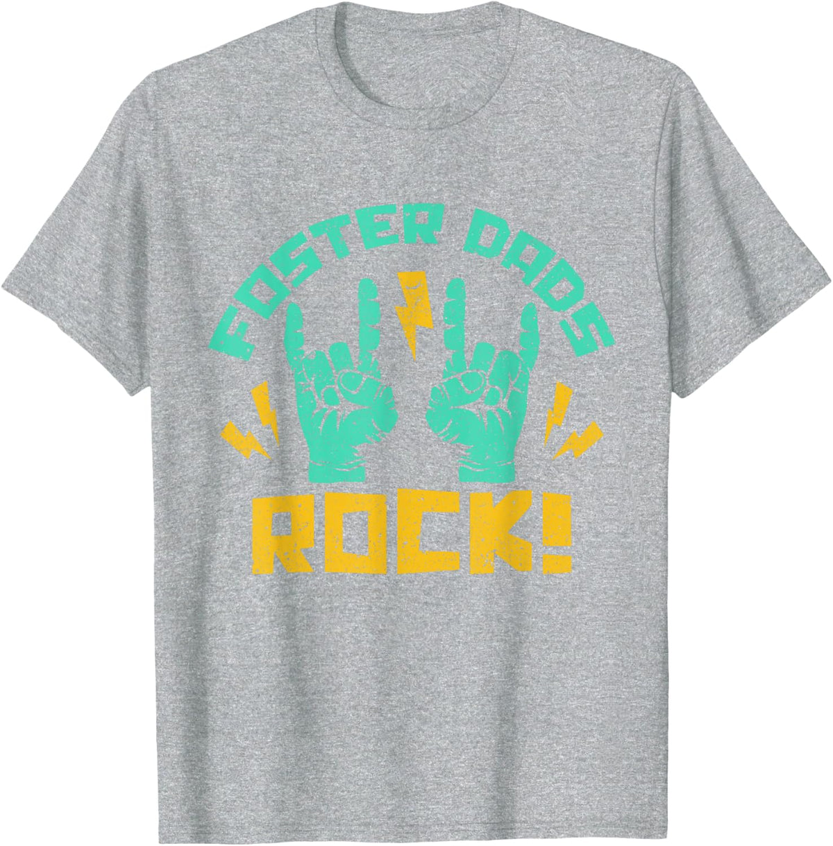 Fostering Foster Dads Rock Gotcha Day Adoption for Dads T-Shirt - Heather Grey