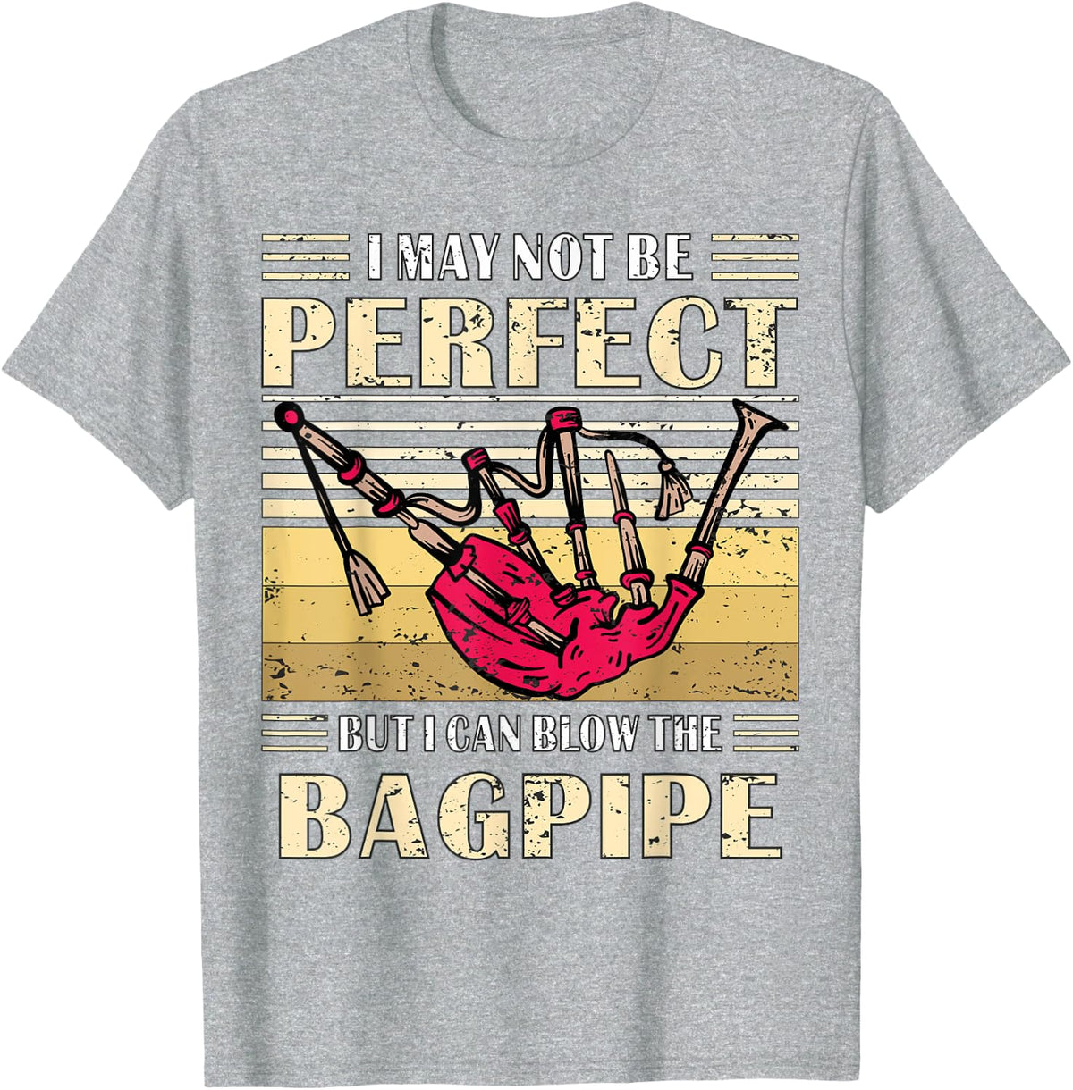 Bagpipe Bagpipe Music Musician Sack Pipe Bagpipe T-Shirt - Heather Grey