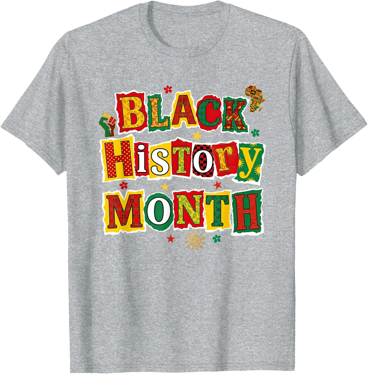 Black History Month African American Pride Men Women Kids T-Shirt - Heather Grey