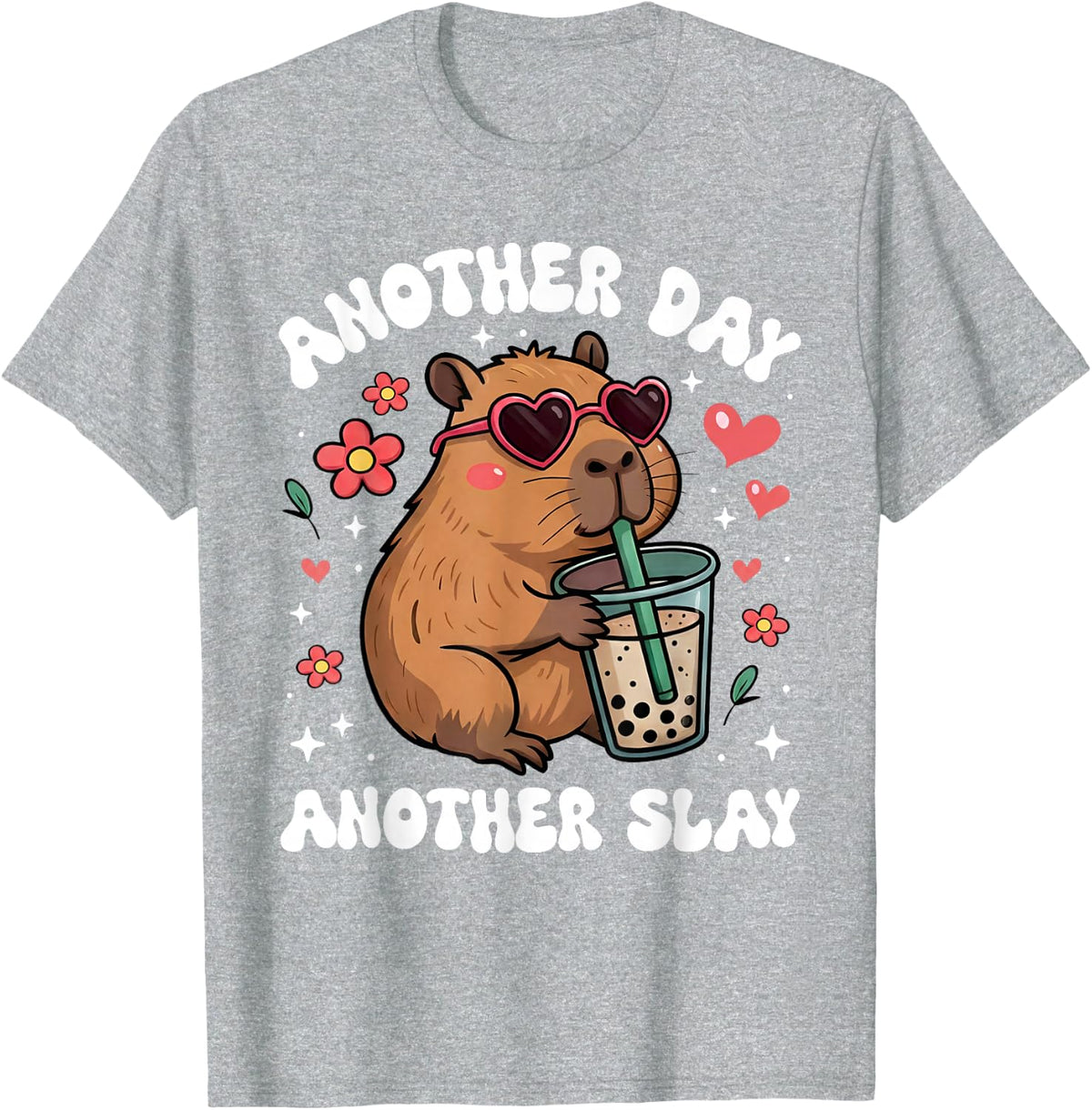 Another Day Another Slay Cute Capybara Lover Kawaii Amine T-Shirt - Heather Grey