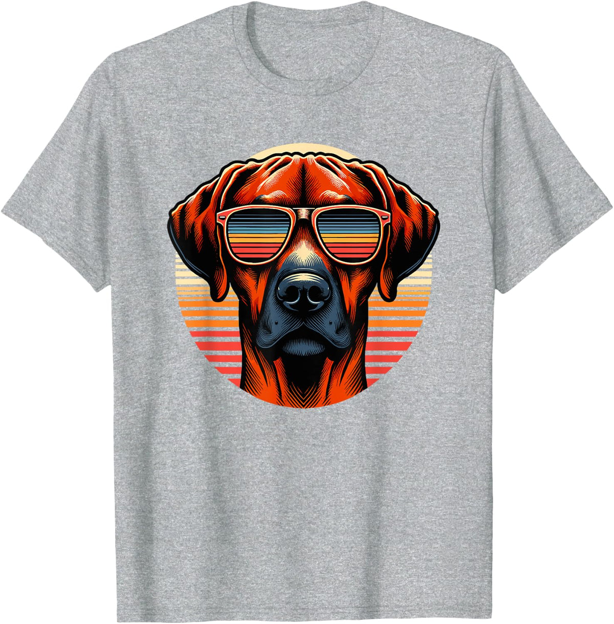 Retro Sunglasses Rhodesian Ridgeback Ridgebacks T-Shirt - Heather Grey