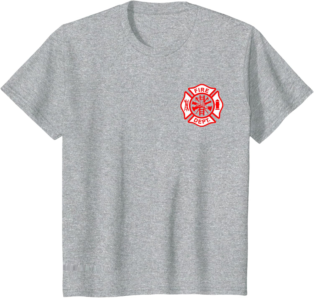 Fire Department Uniform Official Firefighter Gear T-Shirt Small - Heather Grey